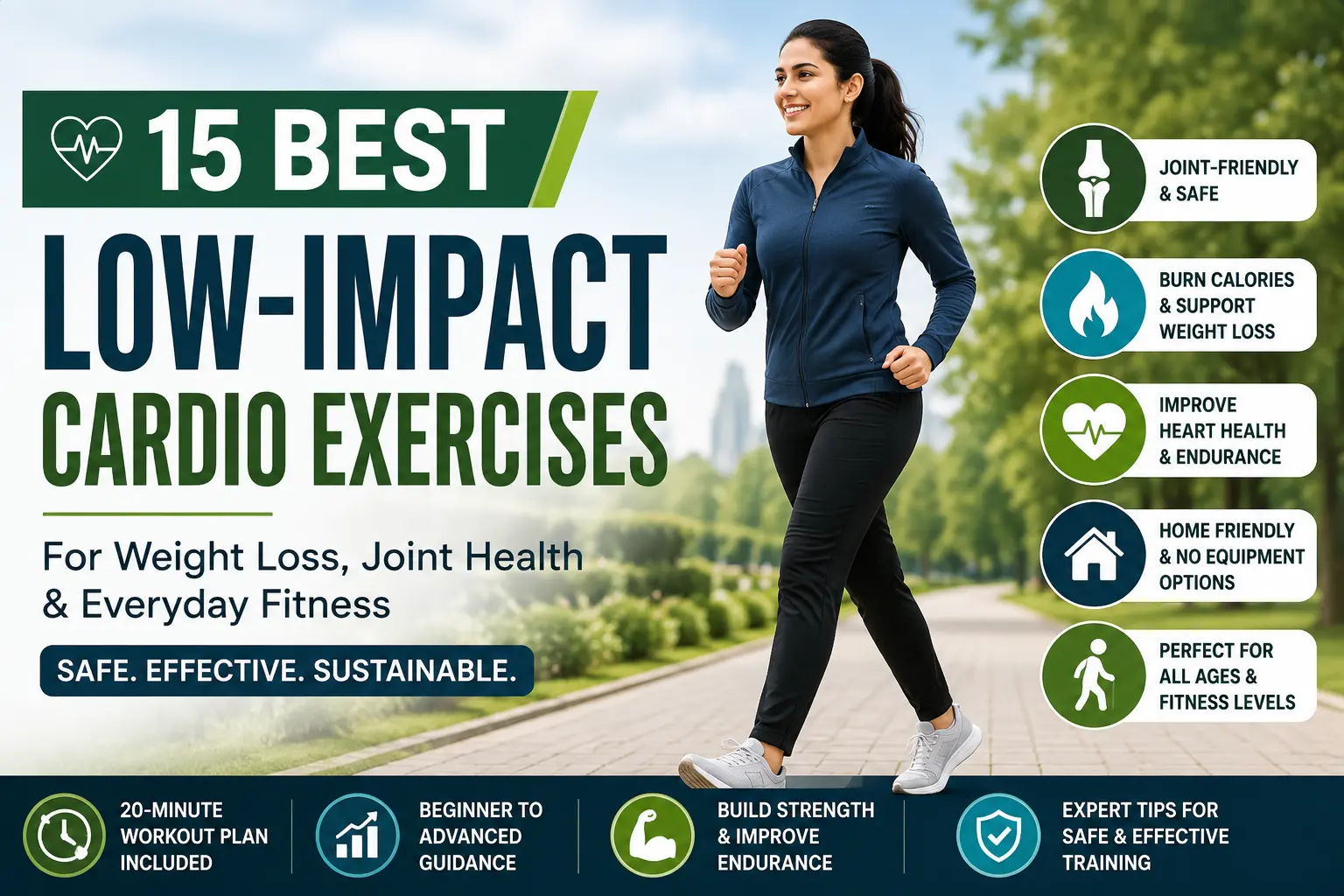 Low Impact Cardio Exercises featured
