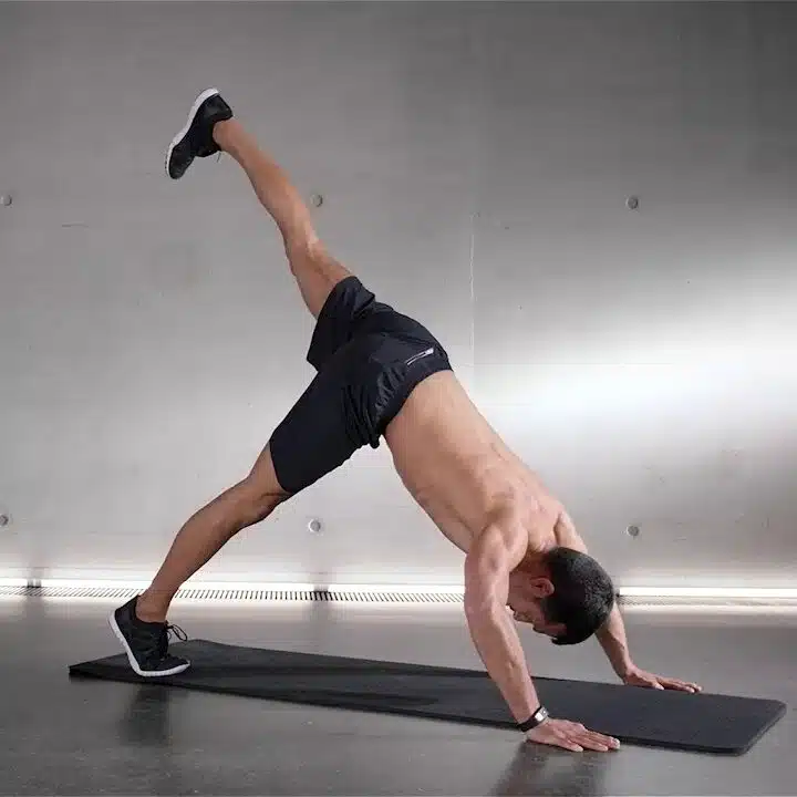 Single-Leg Pike Push Ups