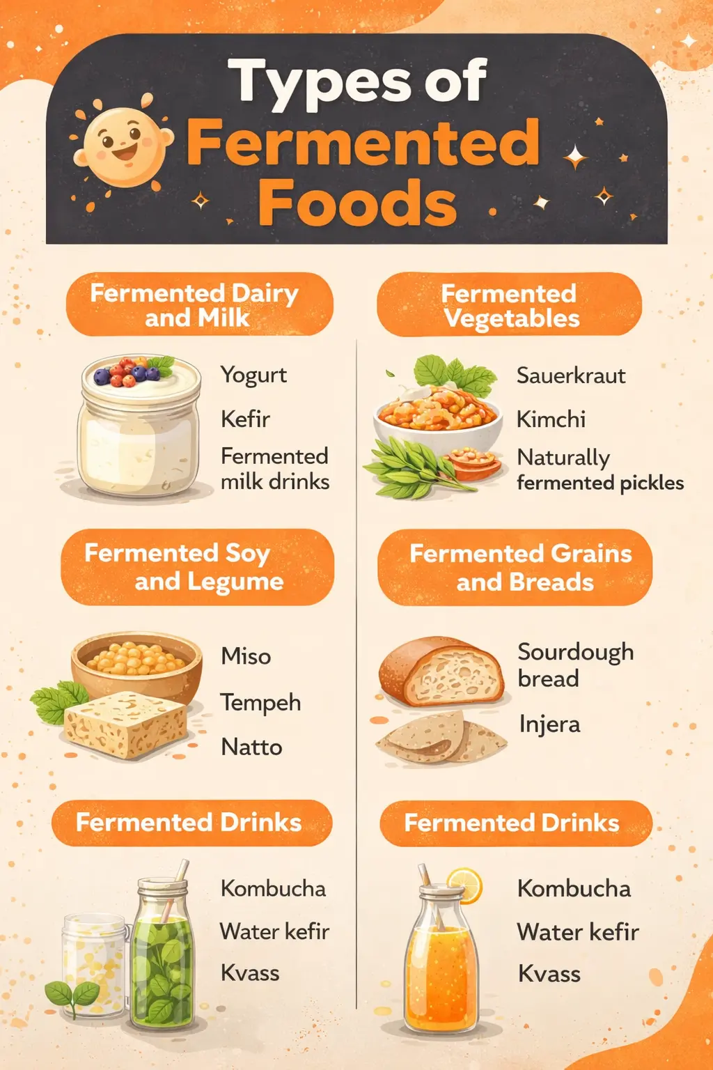 Fermented Foods: COMPLETE 07 PILLERS Guide to Gut Health, Types & How to Choose the Right Ones fermented foods