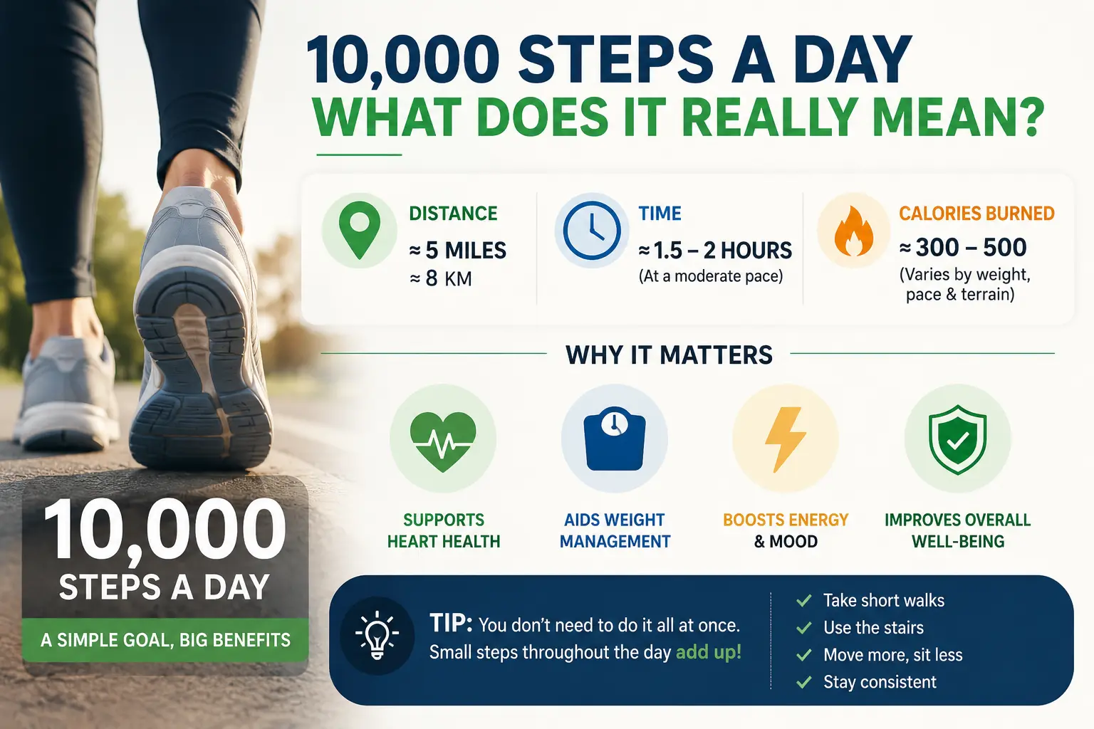 10000 Steps a Day: Miles, Calories, Benefits, Weight Loss, and How Long It Takes 10000 steps