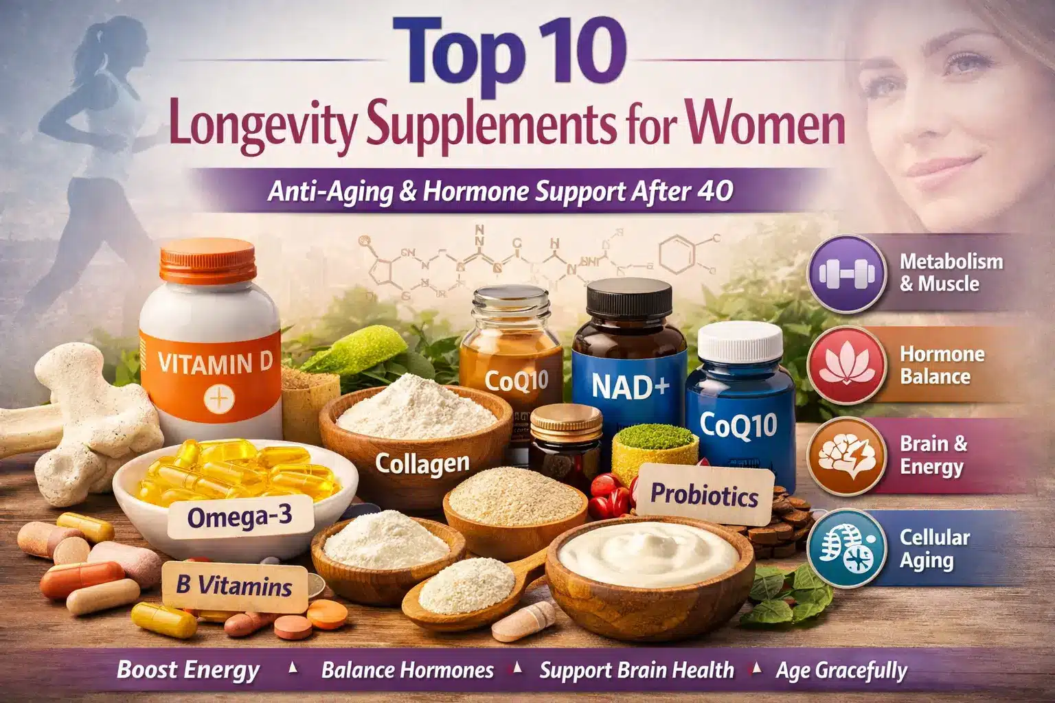 top 10 longevity supplements for women